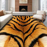 Ultra Soft Area Rug, Non Slip, Stain Resistant, Washable Area Rugs for Living Room, Bedroom, Non-Shedding Decorative Animal Hide Bedroom Carpet(Brown)