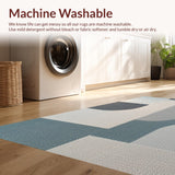Ultra Soft Area Rug, Non Slip, Stain Resistant, Washable Area Rugs for Living Room, Bedroom, Minimalist Thin Grey Rug for Office and Entryway(Gray)
