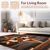 Ultra Soft Area Rug, Non Slip, Stain Resistant, Washable Area Rugs for Living Room, Bedroom, Western Starry Patterned Charm(Gray)