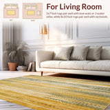 Ultra Soft Area Rug, Non Slip, Stain Resistant, Washable Area Rugs for Living Room, Bedroom, Non Slip Hallway Runner Rug(Yellow)