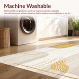 Modern Beige Area Runner(Beige)