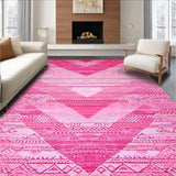 Ultra Soft Area Rug, Non Slip, Stain Resistant, Washable Area Rugs for Living Room, Bedroom, Playful Shaggy Love Design(Pink)