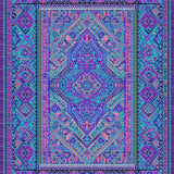 Ultra Soft Area Rug, Non Slip, Stain Resistant, Washable Area Rugs for Living Room, Bedroom, Radiant Colorful Artisan Design(Purple)