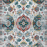 Ultra Soft Area Rug, Non Slip, Stain Resistant, Washable Area Rugs for Living Room, Bedroom, Artistic Grey Distressed Pattern(Gray)