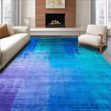 Ultra Soft Area Rug, Non Slip, Stain Resistant, Washable Area Rugs for Living Room, Bedroom, Colorful Gradient Splash Artwork(Blue)