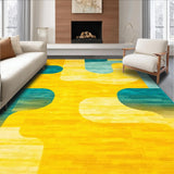 Ultra Soft Area Rug, Non Slip, Stain Resistant, Washable Area Rugs for Living Room, Bedroom, Soft Microfiber Artistic Expression(Yellow)