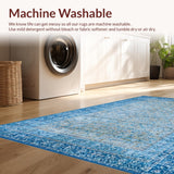 Ultra Soft Area Rug, Non Slip, Stain Resistant, Washable Area Rugs for Living Room, Bedroom, Blue Bow Rug: Modern Geometric Bow Pattern Carpet(Blue)