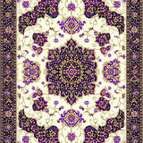 Ultra Soft Area Rug, Non Slip, Stain Resistant, Washable Area Rugs for Living Room, Bedroom, Ornate Floral Motif for Dining Space(Ivory)