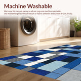 Contemporary Blue Geometric Fusion(Blue)