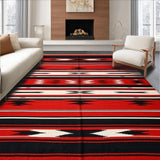Contemporary Abstract Striped Ensemble(Red)