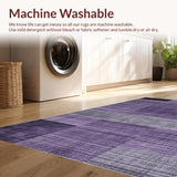 Ultra Soft Area Rug, Non Slip, Stain Resistant, Washable Area Rugs for Living Room, Bedroom, Chic Minimalist Solid Purple(Purple)