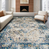 Ultra Soft Area Rug, Non Slip, Stain Resistant, Washable Area Rugs for Living Room, Bedroom, Serene Neutral Abstract Visual(Beige)