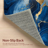 Ultra Soft Area Rug, Non Slip, Stain Resistant, Washable Area Rugs for Living Room, Bedroom, Serene Blue Tones with Texture(Blue)
