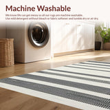 Minimalist Cream and Black Stripes(Black)