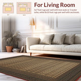Ultra Soft Area Rug, Non Slip, Stain Resistant, Washable Area Rugs for Living Room, Bedroom, Rustic Warm Earth Tone Welcome(Beige)