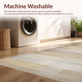 Ultra Soft Area Rug, Non Slip, Stain Resistant, Washable Area Rugs for Living Room, Bedroom, Classic Neutral Vintage Charm(Beige)