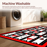 Ultra Soft Area Rug, Non Slip, Stain Resistant, Washable Area Rugs for Living Room, Bedroom, Bold Graphic Dice Style Rug(Red)