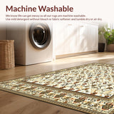 Ultra Soft Area Rug, Non Slip, Stain Resistant, Washable Area Rugs for Living Room, Bedroom, Vintage Natural Braided Boho Round Area(Beige)