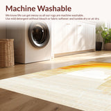Ultra Soft Area Rug, Non Slip, Stain Resistant, Washable Area Rugs for Living Room, Bedroom, Chic Minimalist Ombre Design(Yellow)