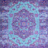 Ultra Soft Area Rug, Non Slip, Stain Resistant, Washable Area Rugs for Living Room, Bedroom, Luxurious Textured Geometric Layout(Blue)