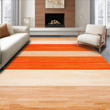Ultra Soft Area Rug, Non Slip, Stain Resistant, Washable Area Rugs for Living Room, Bedroom, Rustic Earthy Solid Hue(Orange)