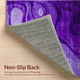 Ultra Soft Area Rug, Non Slip, Stain Resistant, Washable Area Rugs for Living Room, Bedroom, Chic Modern Pastel Fusion(Purple)