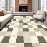 Ultra Soft Area Rug, Non Slip, Stain Resistant, Washable Area Rugs for Living Room, Bedroom, Timeless Classic Creamy Geometric(Beige)