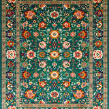 Ultra Soft Area Rug, Non Slip, Stain Resistant, Washable Area Rugs for Living Room, Bedroom, Rustic Green Botanical Inspiration(Green)