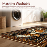 Ultra Soft Area Rug, Non Slip, Stain Resistant, Washable Area Rugs for Living Room, Bedroom, Vibrant Youthful Animal Motif(Brown)