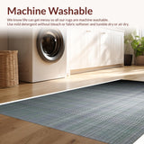 Ultra Soft Area Rug, Non Slip, Stain Resistant, Washable Area Rugs for Living Room, Bedroom, Urban Black Linear Style(Gray)