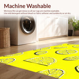 Ultra Soft Area Rug, Non Slip, Stain Resistant, Washable Area Rugs for Living Room, Bedroom, Artistic Lemon Print Delight(Yellow)