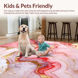 Vibrant Gold Accented Fluid Motif(Red)