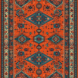 Ultra Soft Area Rug, Non Slip, Stain Resistant, Washable Area Rugs for Living Room, Bedroom, Rust Boho Living Room Non-Slip Carpet(Orange)
