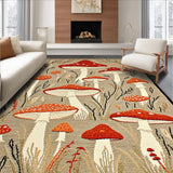 Charming Colorful Mushroom Illustration(Beige)