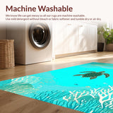 Ultra Soft Area Rug, Non Slip, Stain Resistant, Washable Area Rugs for Living Room, Bedroom, Serene Nautical Color Harmony(Blue)