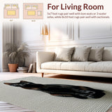 Ultra Soft Area Rug, Non Slip, Stain Resistant, Washable Area Rugs for Living Room, Bedroom, Cute Black Cat Bathroom Non-Slip Decorative Rug(Black)