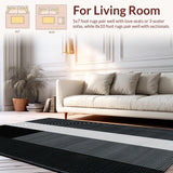 Ultra Soft Area Rug, Non Slip, Stain Resistant, Washable Area Rugs for Living Room, Bedroom, Chic Monochrome Humorous Message(White)