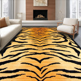 Ultra Soft Area Rug, Non Slip, Stain Resistant, Washable Area Rugs for Living Room, Bedroom, Minimalist Graphic Wild Design(Orange)