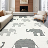Charming Elephant Themed Transitional Decor(Beige)