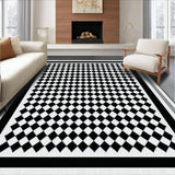 Contemporary Black and White Checkerboard(Black)