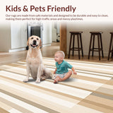 Beige Area Striped Design(Beige)