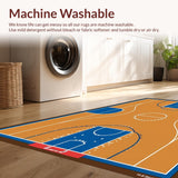 Ultra Soft Area Rug, Non Slip, Stain Resistant, Washable Area Rugs for Living Room, Bedroom, Energetic Modern Athletic Theme(Brown)