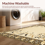 Ultra Soft Area Rug, Non Slip, Stain Resistant, Washable Area Rugs for Living Room, Bedroom, Jungle Cat Beige Animalistic Print Hallway Area(Beige)