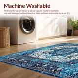 Ultra Soft Area Rug, Non Slip, Stain Resistant, Washable Area Rugs for Living Room, Bedroom, Unique Area(Blue)