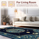 Celestial Tree Silhouette Motif(Blue)