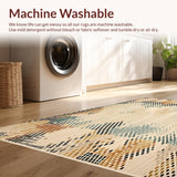 Ultra Soft Area Rug, Non Slip, Stain Resistant, Washable Area Rugs for Living Room, Bedroom, Modern Animal Print Beige Brown Geometric Spotted(Beige)