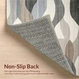 Ultra Soft Area Rug, Non Slip, Stain Resistant, Washable Area Rugs for Living Room, Bedroom, Elegant Abstract Earthy Tones(Gray)