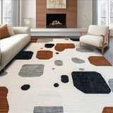 Ultra Soft Area Rug, Non Slip, Stain Resistant, Washable Area Rugs for Living Room, Bedroom, Contemporary Rustic Chic Theme(Brown)