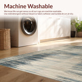 Ultra Soft Area Rug, Non Slip, Stain Resistant, Washable Area Rugs for Living Room, Bedroom, Abstract Animal-Inspired Stripe Carpet(Beige)