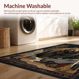Ultra Soft Area Rug, Non Slip, Stain Resistant, Washable Area Rugs for Living Room, Bedroom, Cute Animal Companions for Play(Black)